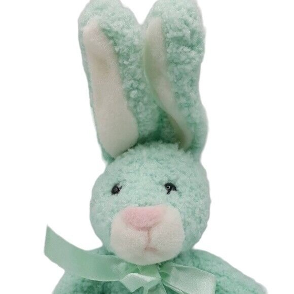 Kids of America Easter Bunny Rabbit Plush Spring Green 13" Long Ears 2000 VTG - Picture 2 of 8